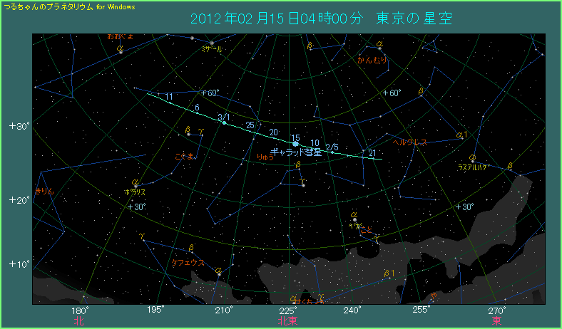 2012年2月15日のギャラッド彗星