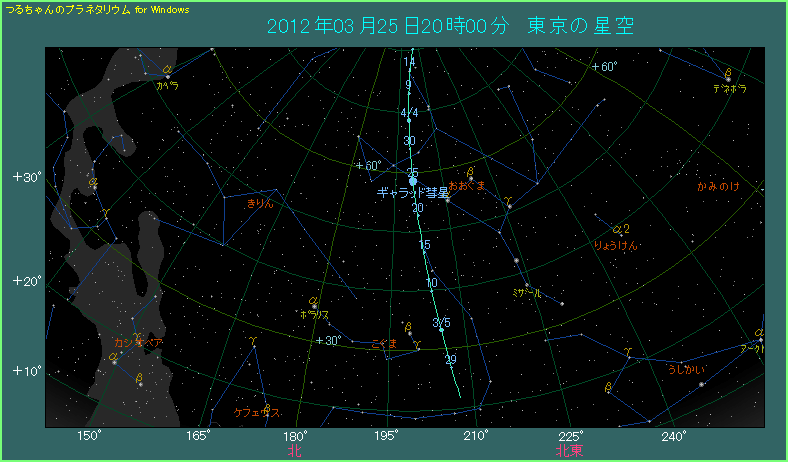 2012年3月25日のギャラッド彗星