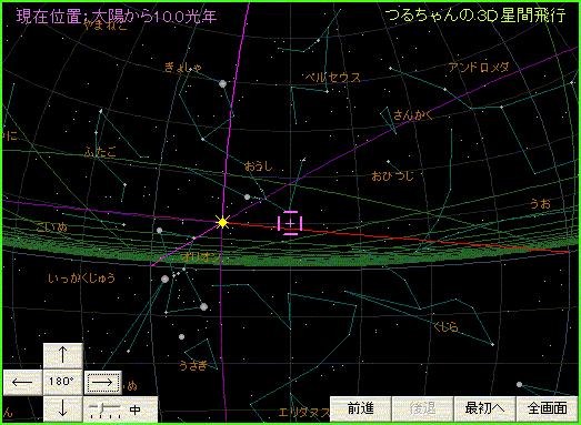 つるちゃんの3D星間飛行 フリー版表示例