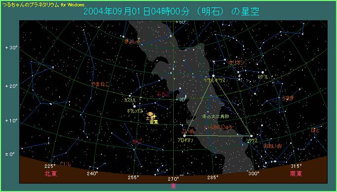 2004年9月1日 金星と土星が接近