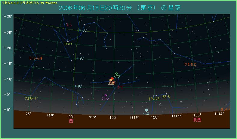 6月18日 火星と土星が接近