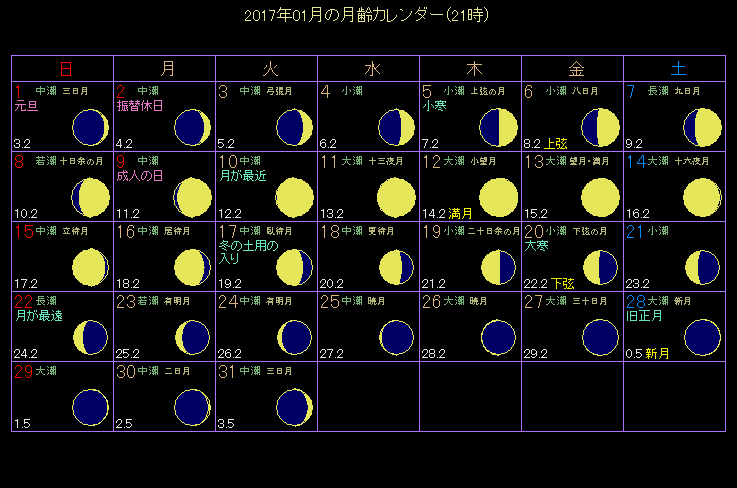 2017�N1���̌���J�����_�[