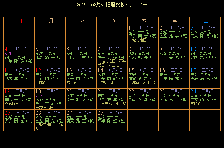 2018�N2���̋���J�����_�[