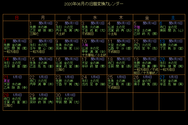 2020�N6���̋���J�����_�[