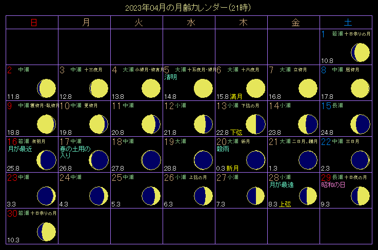 2023�N4���̌���J�����_�[