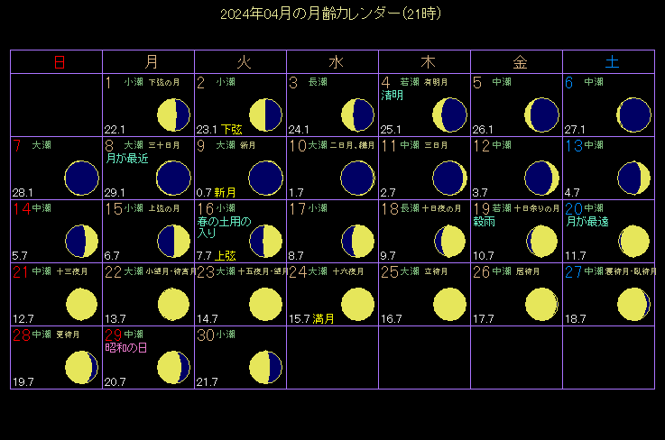 2024�N4���̌���J�����_�[