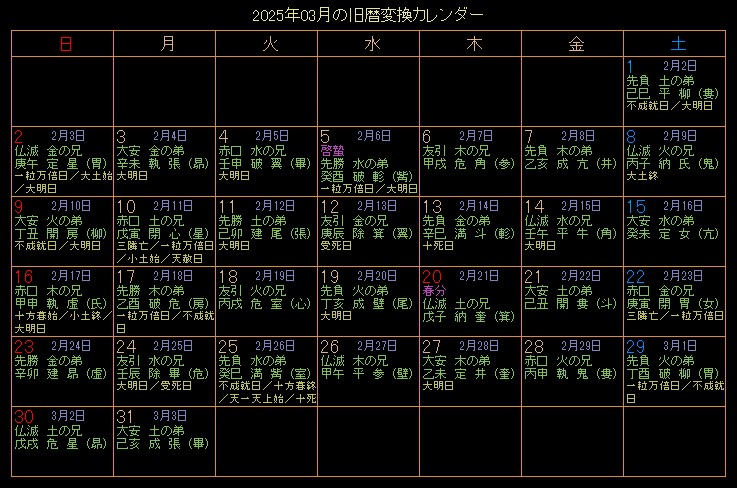 2025�N3���̋���J�����_�[