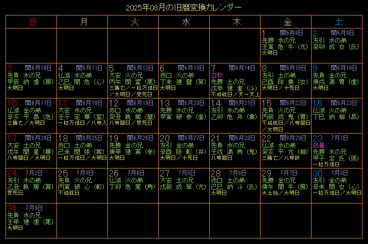 2025�N8���̋���J�����_�[