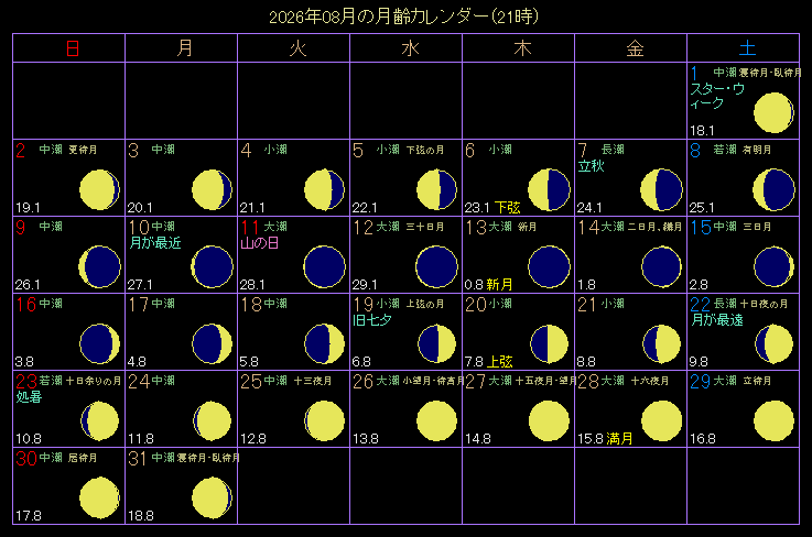 2026�N8���̌���J�����_�[