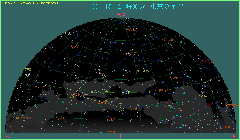 6月15日21時 東の空