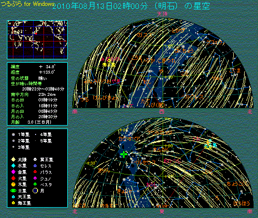 ペルセウス座流星群の様子